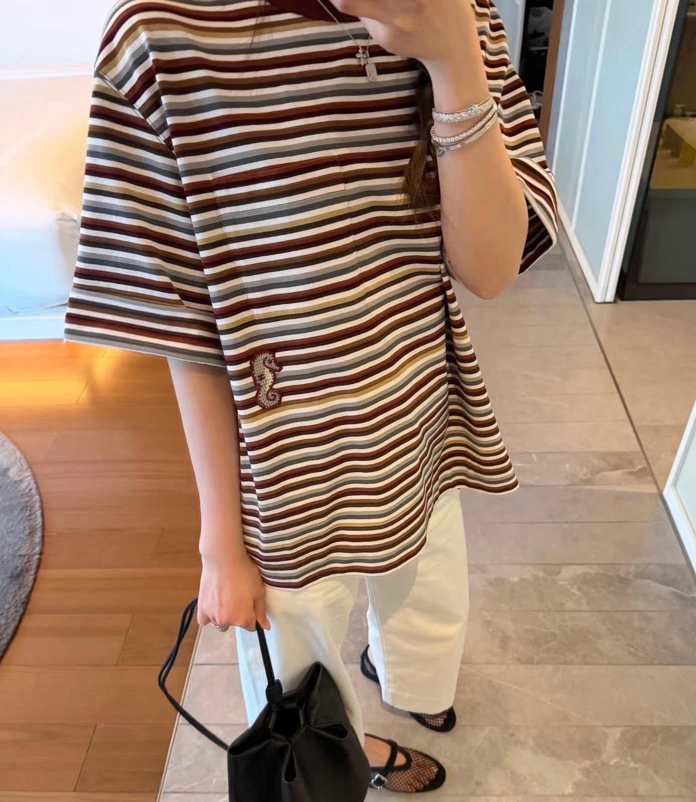 Chanel Color-striped Pouch T-shirt W6053003 - Image 8