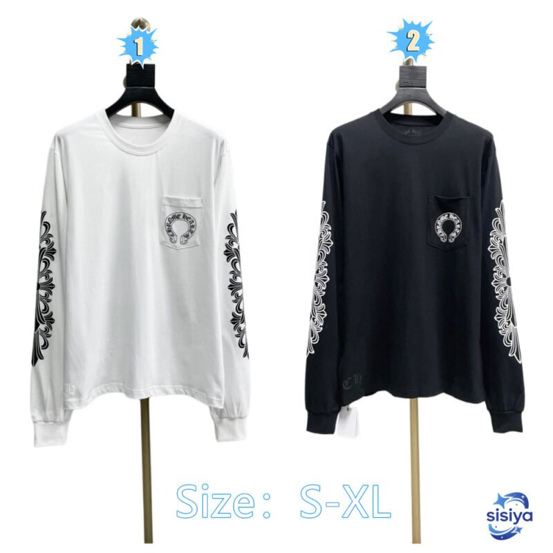 Chrome Hearts Cross-Striped Armprint Long-Sleeved T-shirt M6050804