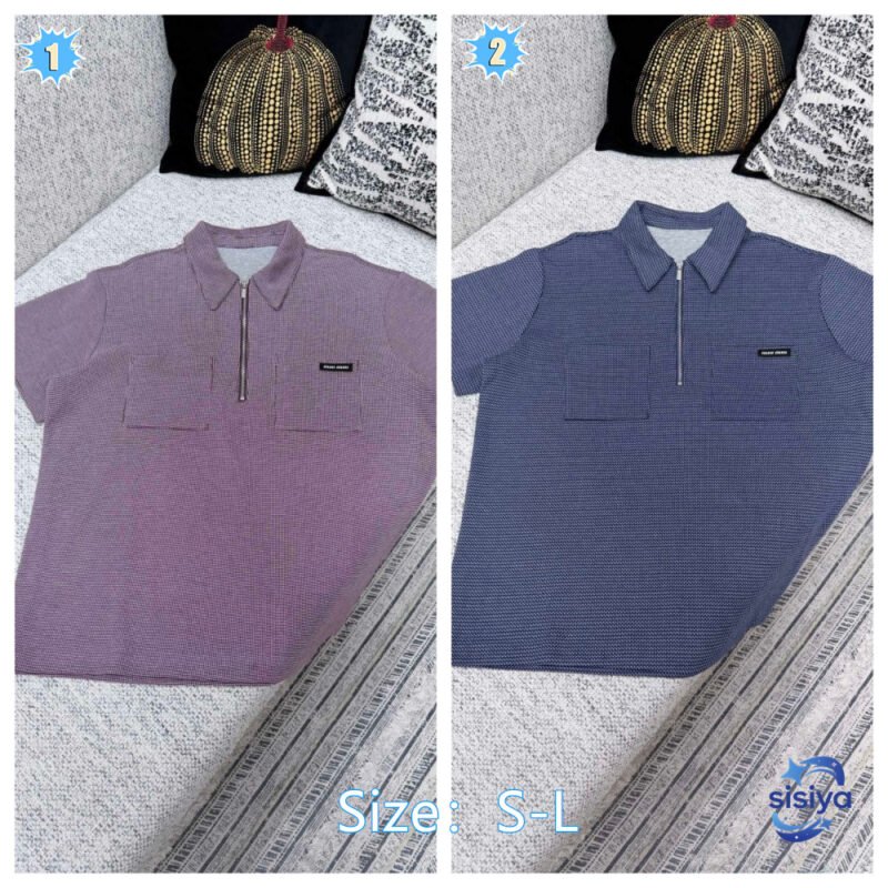 MIUMIU 26ss Spring/Summer Knit Polo Shirt T-Shirt Short SleeveM6051106
