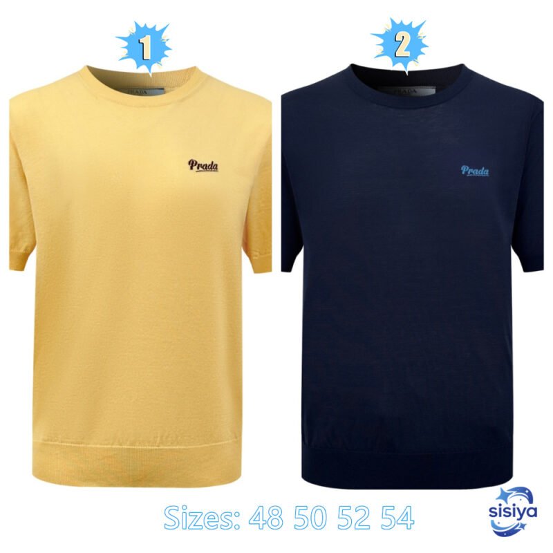 Prada logo embroidered short-sleeved sweater M6052603