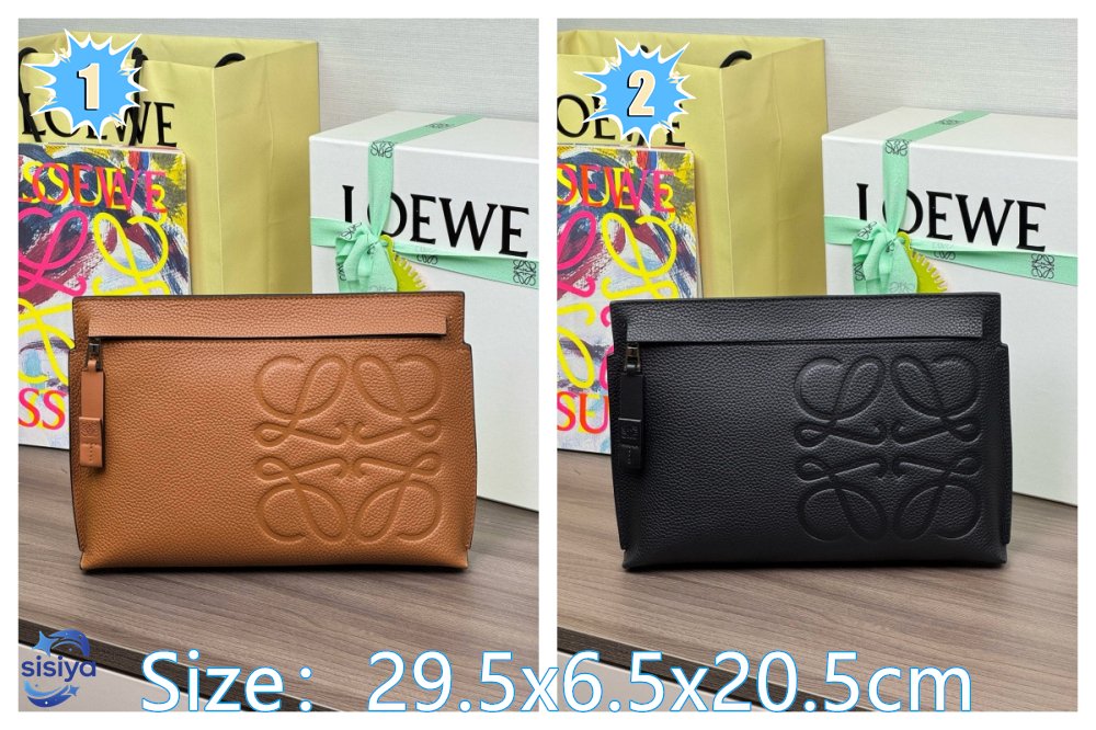 Loewe Brand T Full-grain Leather Handbag B6052804