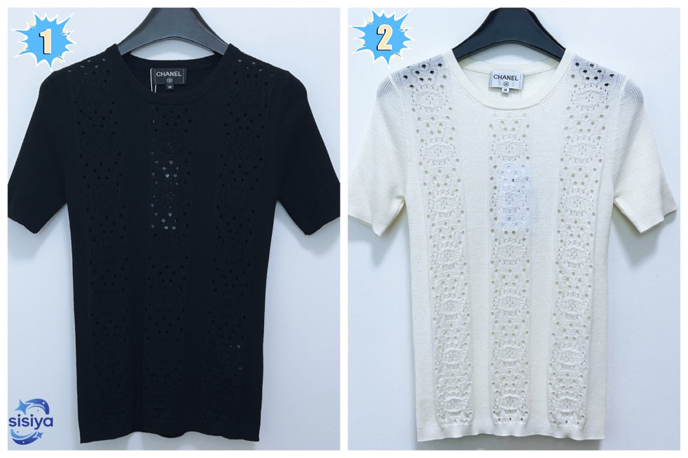 Chanel Hollow Out Crew Neck T-Shirt W6050704