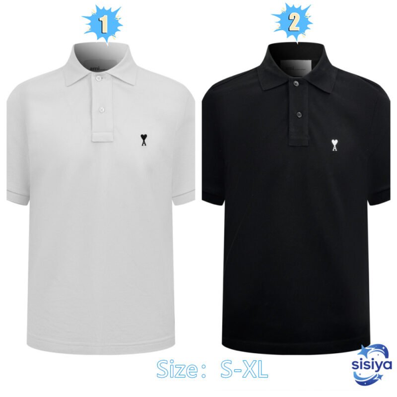 Ami Paris Embroidered Logo Polo Shirt M6051305