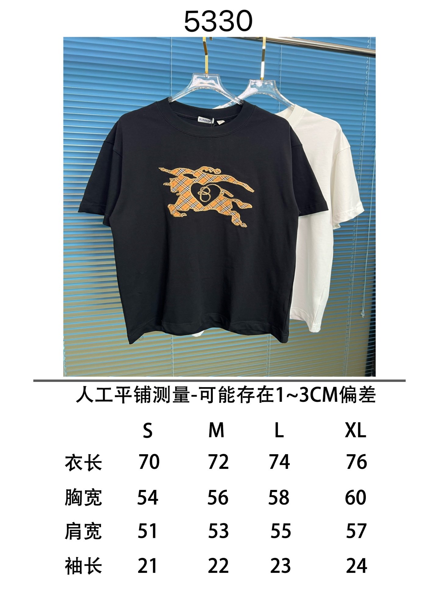 BUR~~ Logo Patch Embroidered T-shirt M6060104 - Image 12