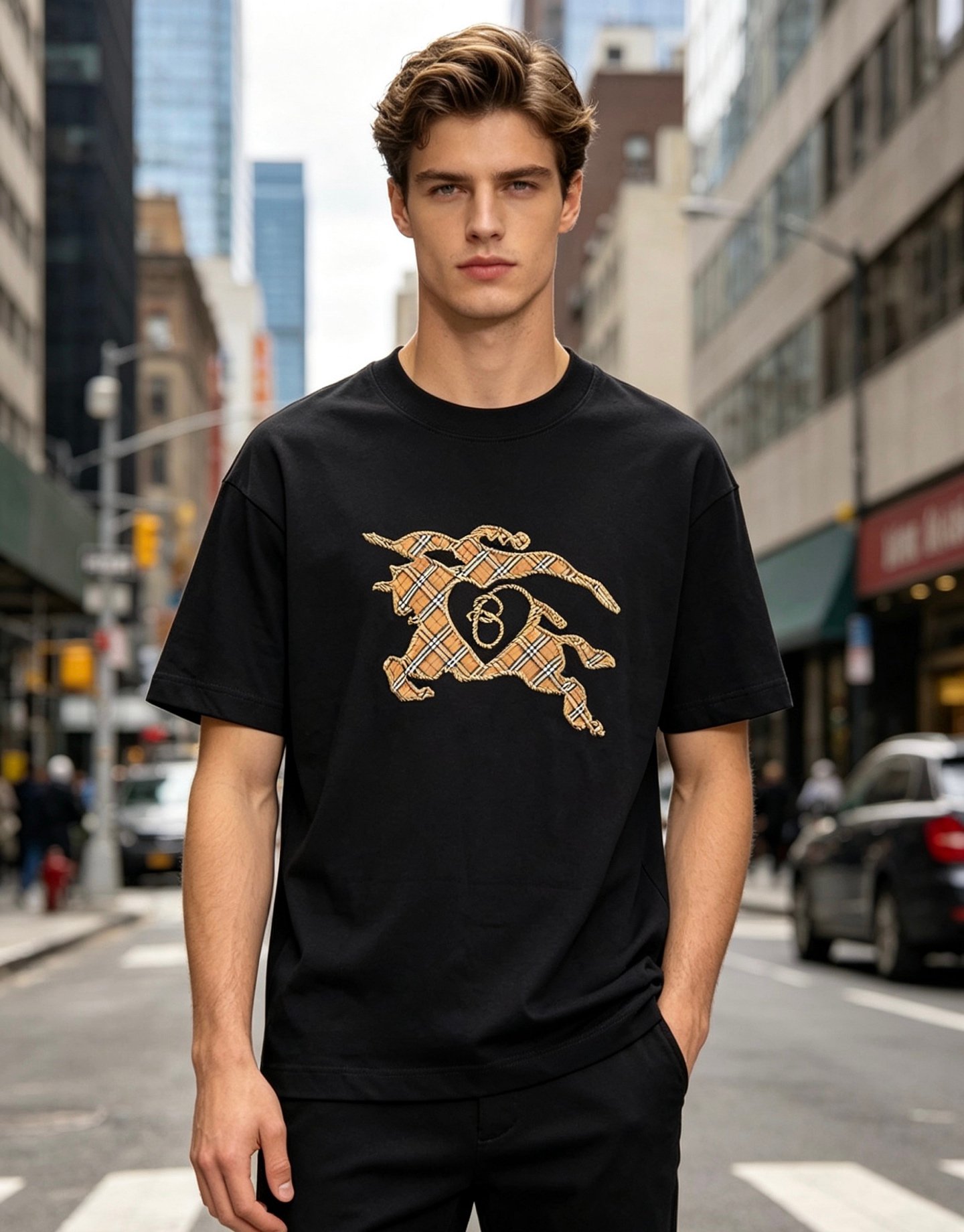 BUR~~ Logo Patch Embroidered T-shirt M6060104 - Image 2