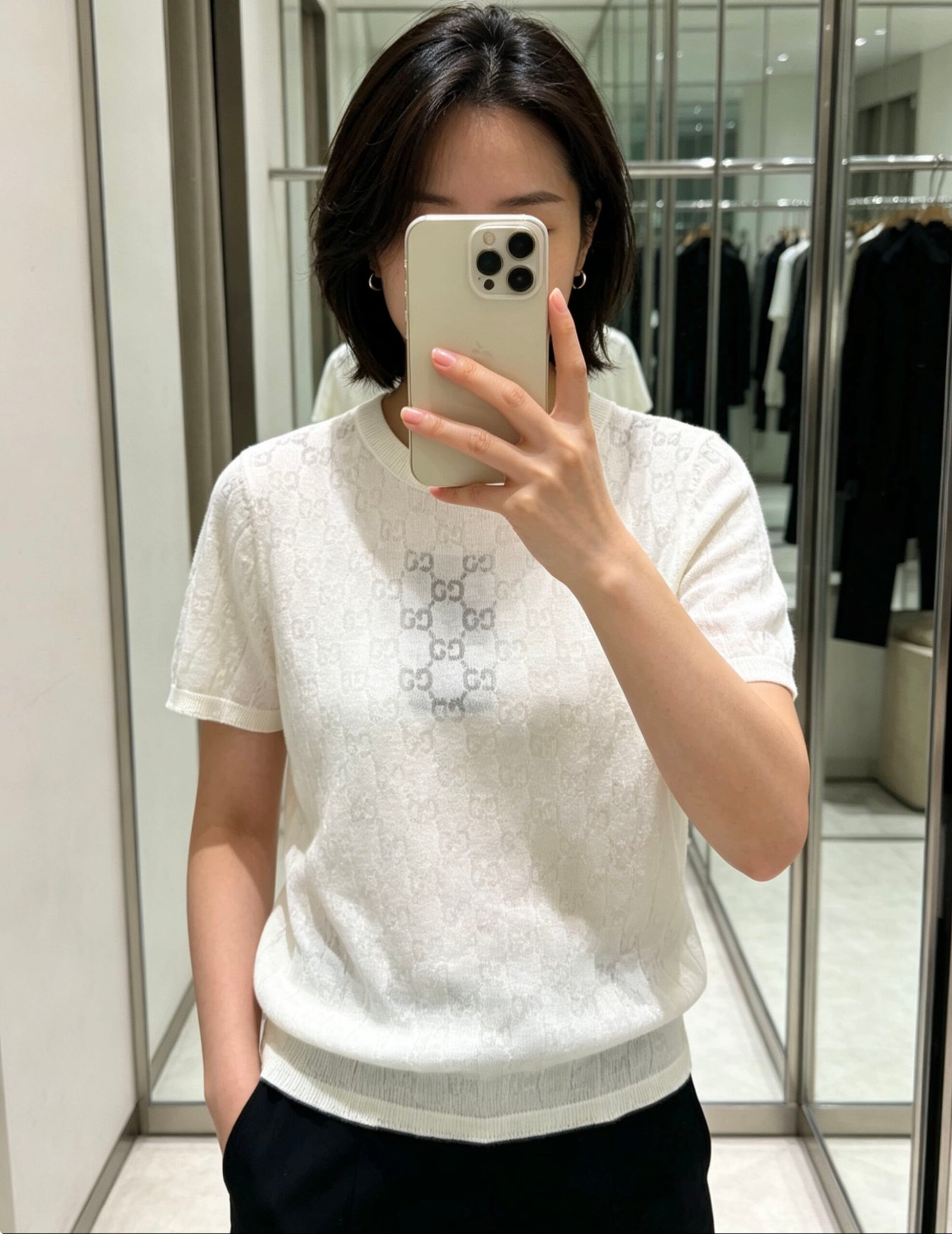 Gucci GG cotton devoré T-shirt W6060103 - Image 8