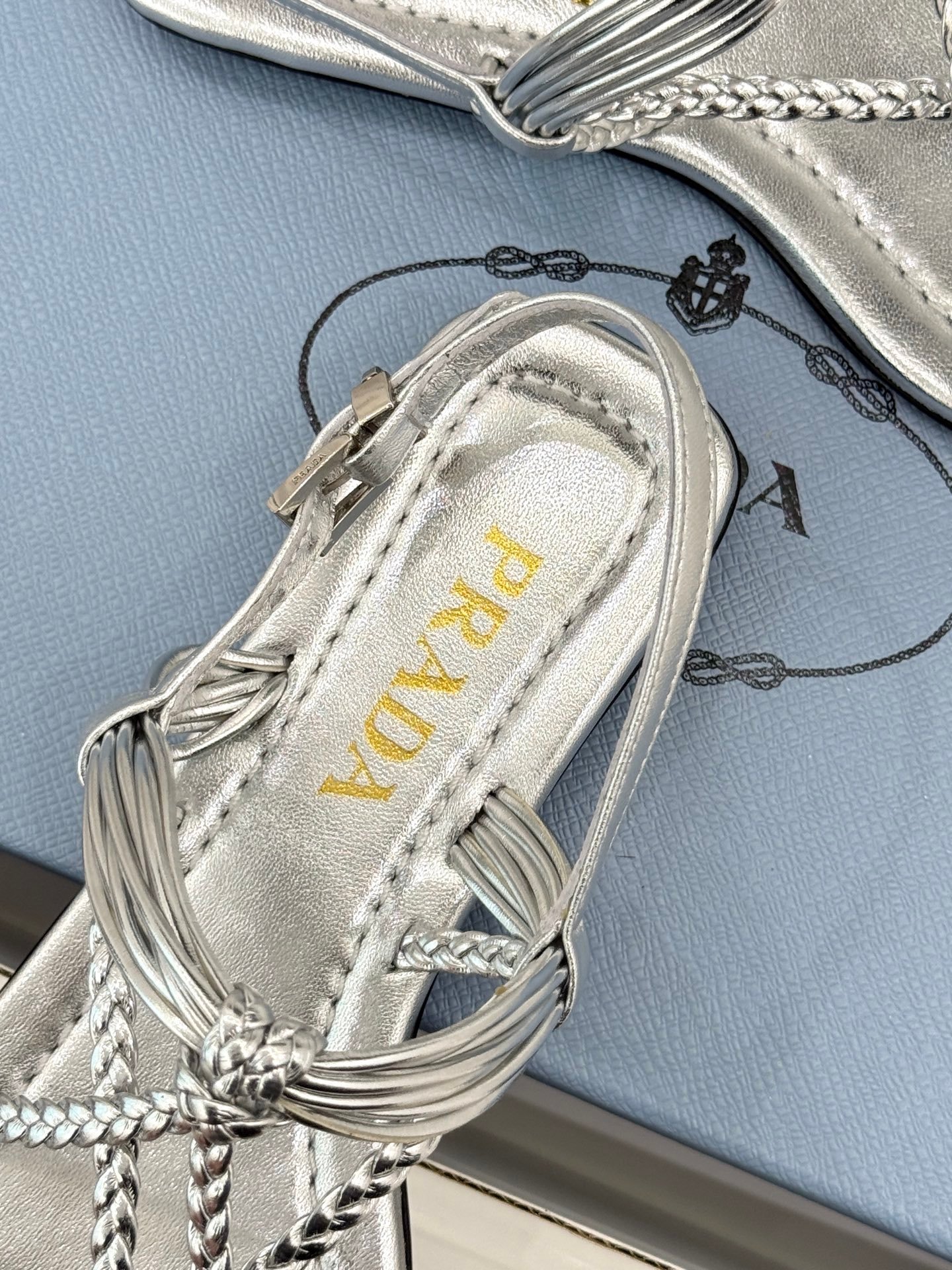 Prada leather braided strap sandals. B6060104 - Image 6