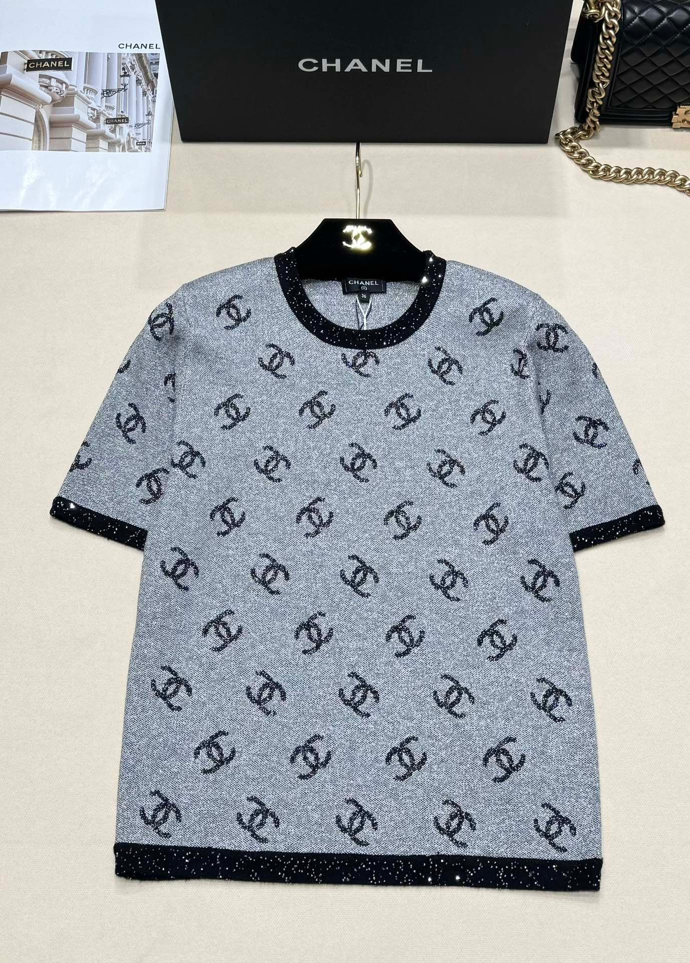 Chanel Knitted Short-Sleeved Top W6060201