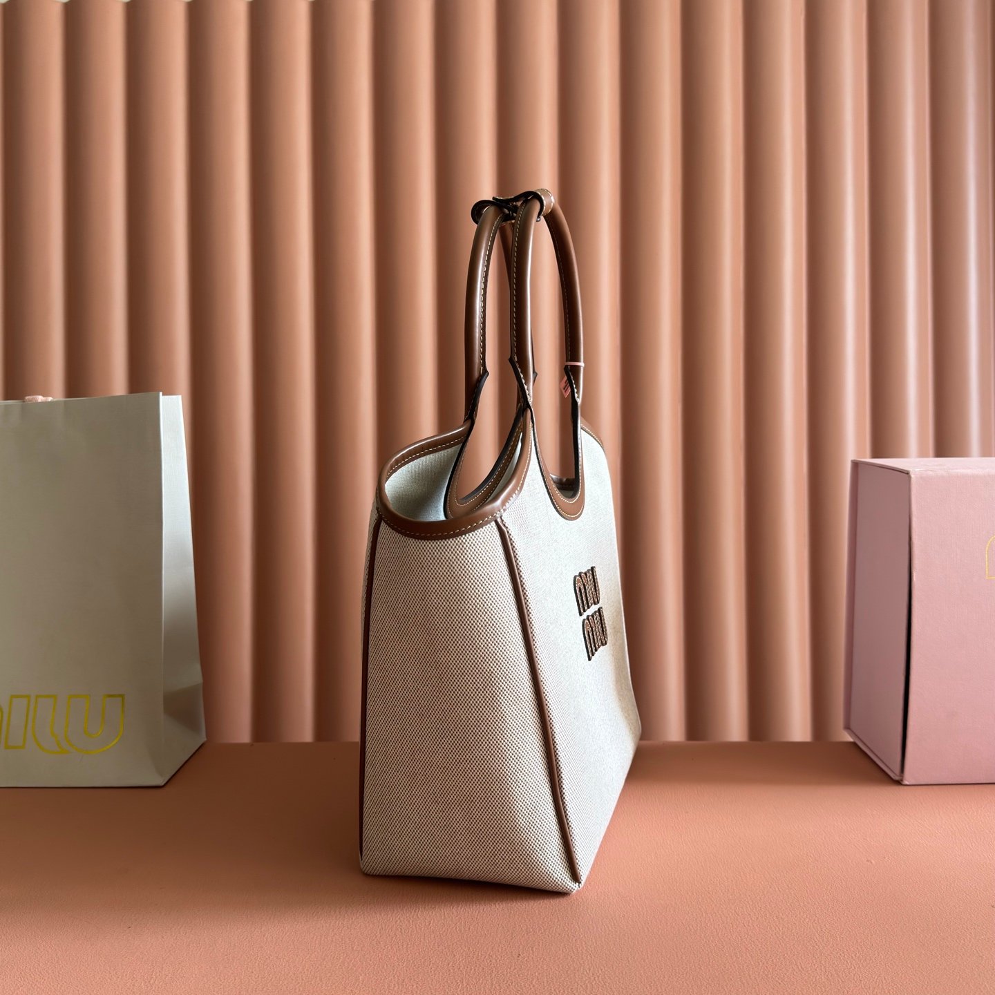 Miu Miu Ivy Canvas Bag B6060203 - Image 4