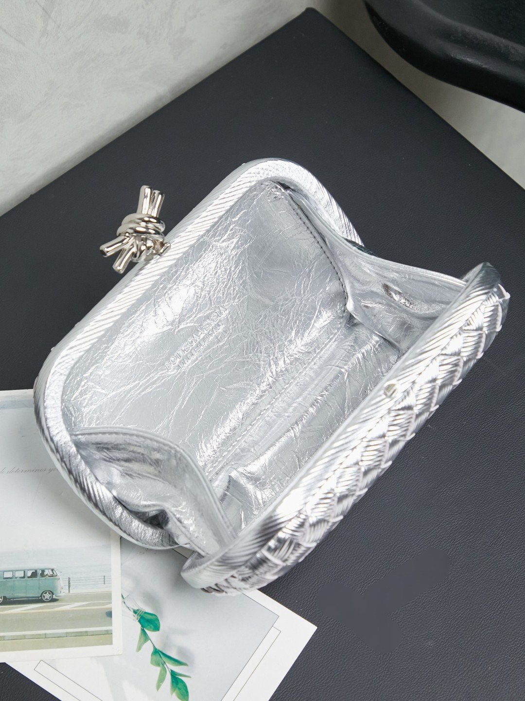 Bottega Veneta Knot Padded Leather Clutch Bag B6060302 - Image 6