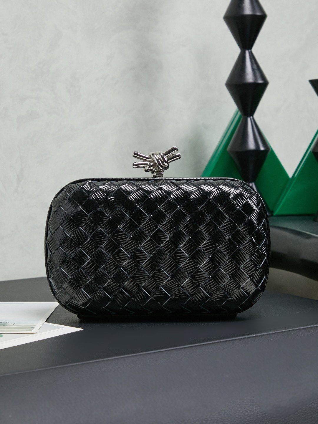 Bottega Veneta Knot Padded Leather Clutch Bag B6060302 - Image 8