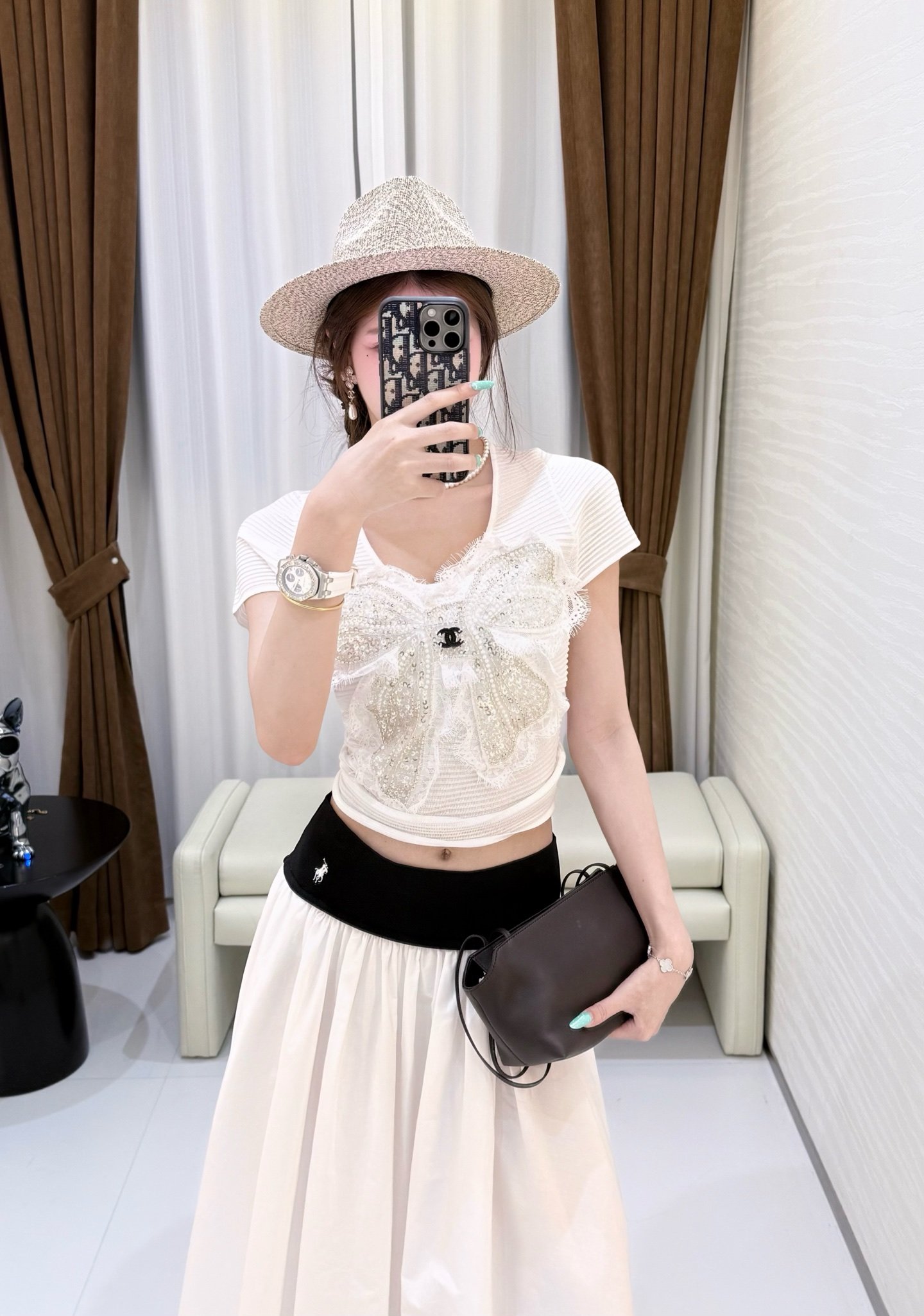 Chanel sequined knitted short-sleeved shirt W6060304 - Image 6