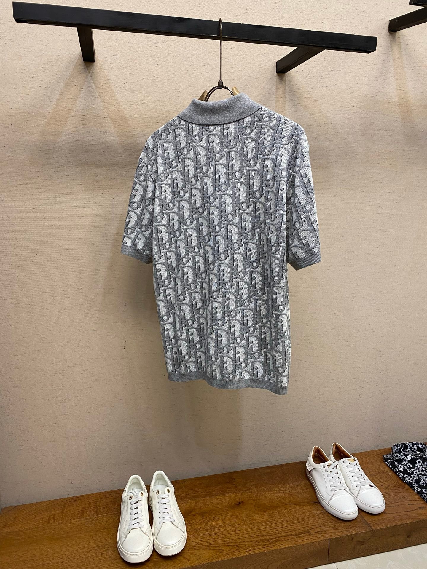 DIOR OBLIQUE Knitted Short-Sleeved Polo Shirt M6060801 - Image 5