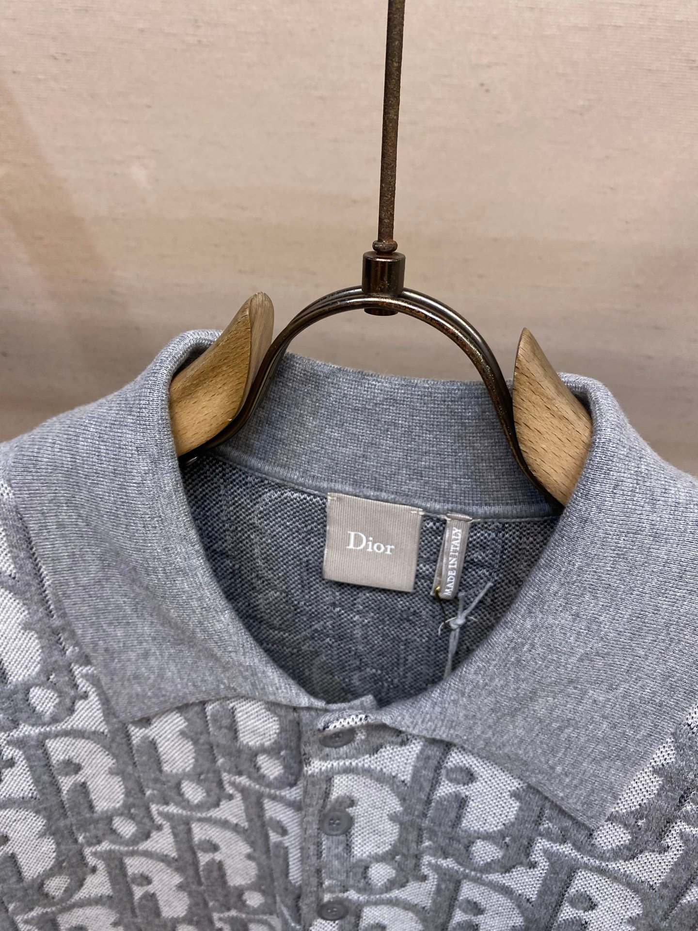 DIOR OBLIQUE Knitted Short-Sleeved Polo Shirt M6060801 - Image 6