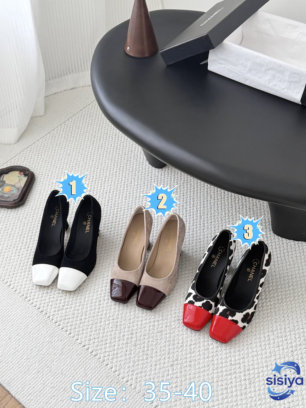 Chanel retro-style square-toe platform shoes B6060801
