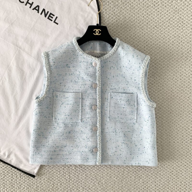Chanel single-button tweed blazer jacket W6060901