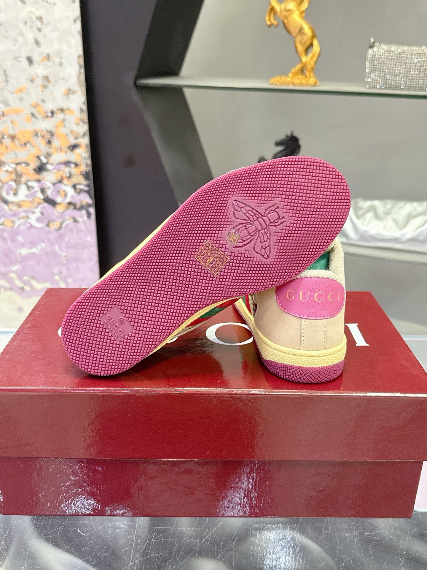 Gucci Screener GG Embroidery Sneakers B6060904 - Image 4