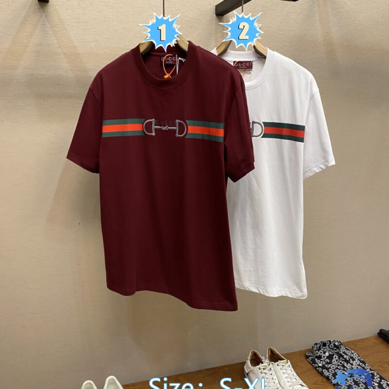 Gucci, horsebit fastening woven short-sleeved shirt M6061205