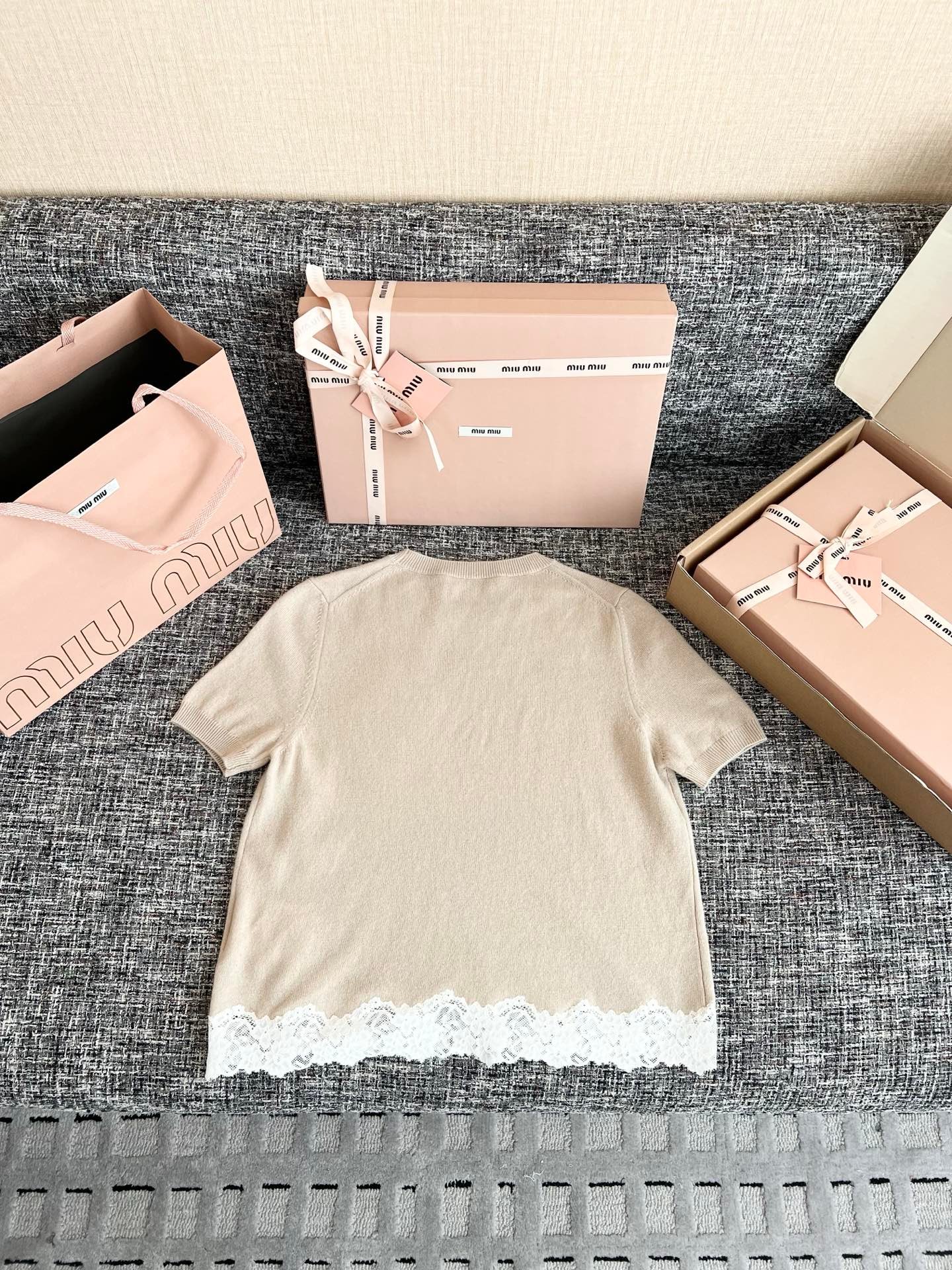 Miu Miu Cashmere And Lace Jersey W6061502 - Image 7