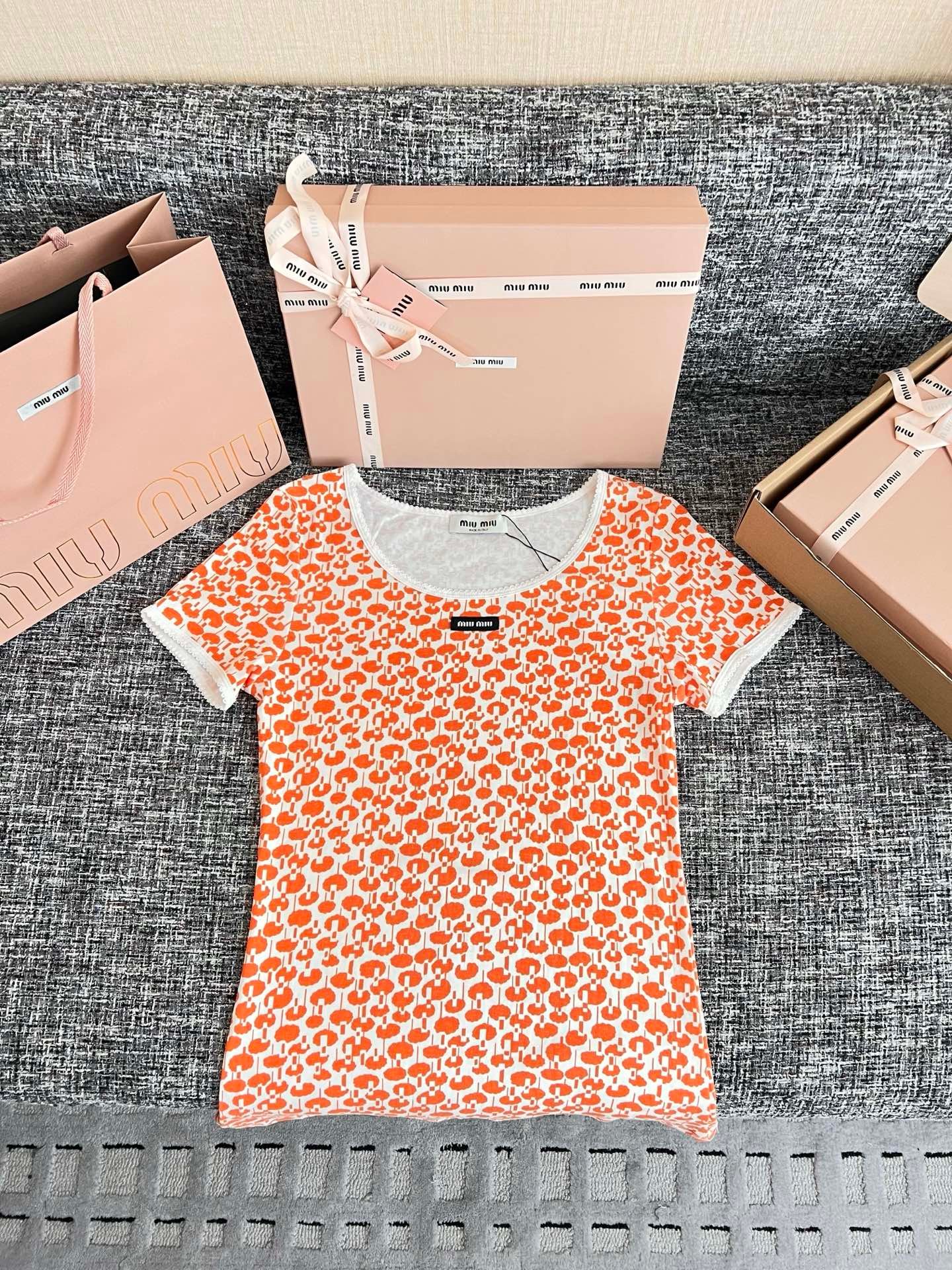 Miu Miu Cotton T-shirt W6061503