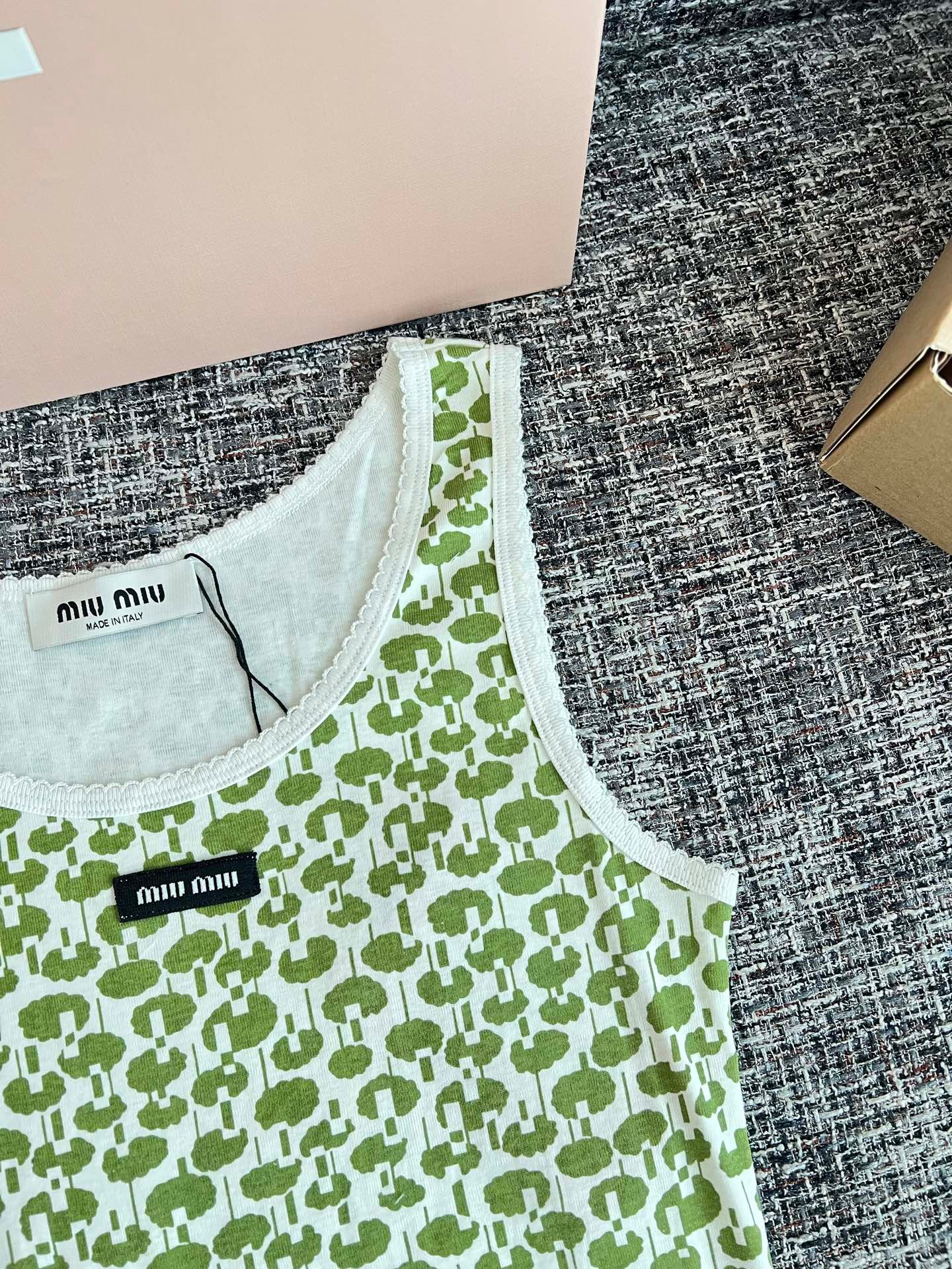 Miu Miu Cotton Tank Top W6061504 - Image 4