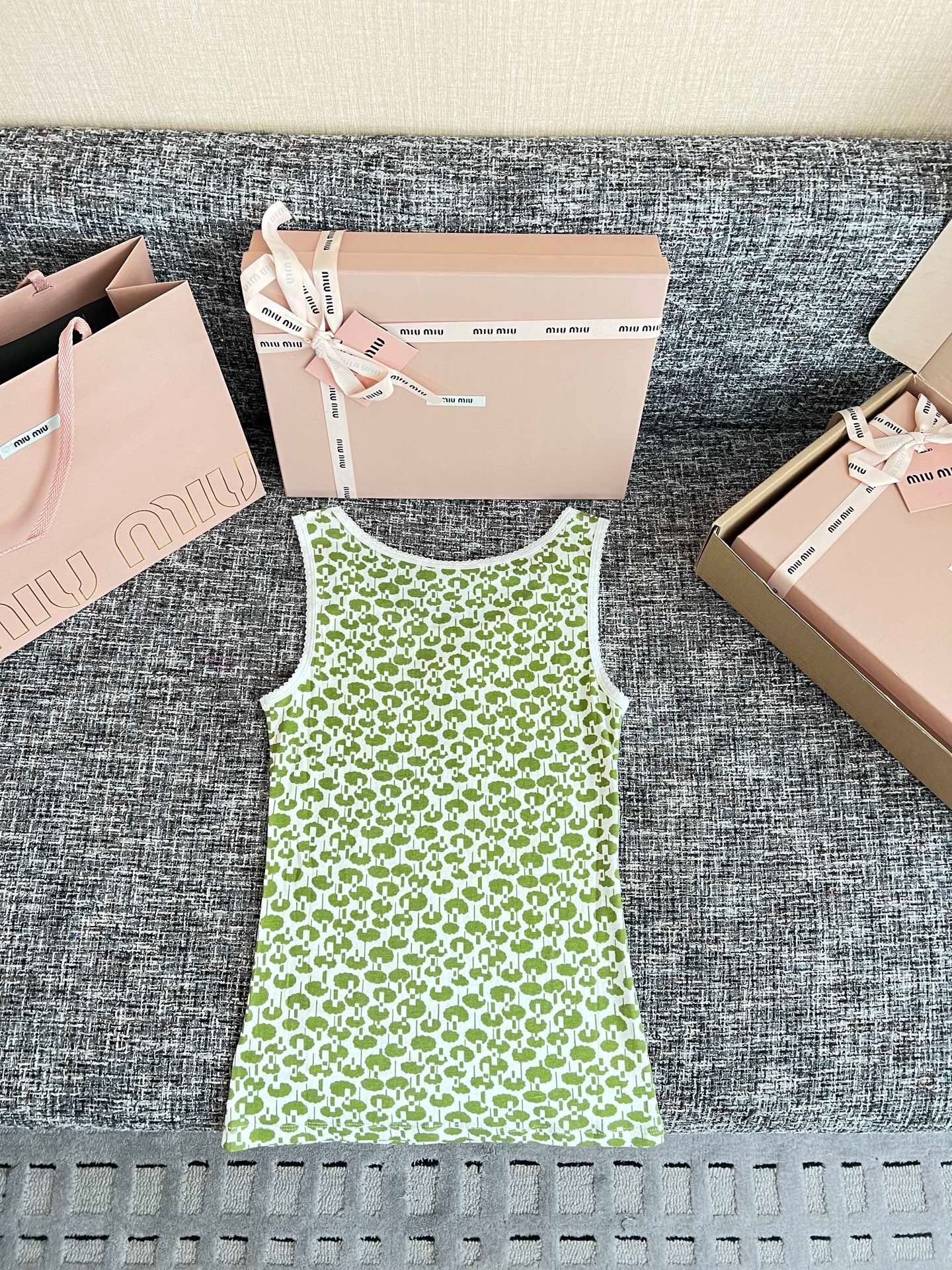 Miu Miu Cotton Tank Top W6061504 - Image 6