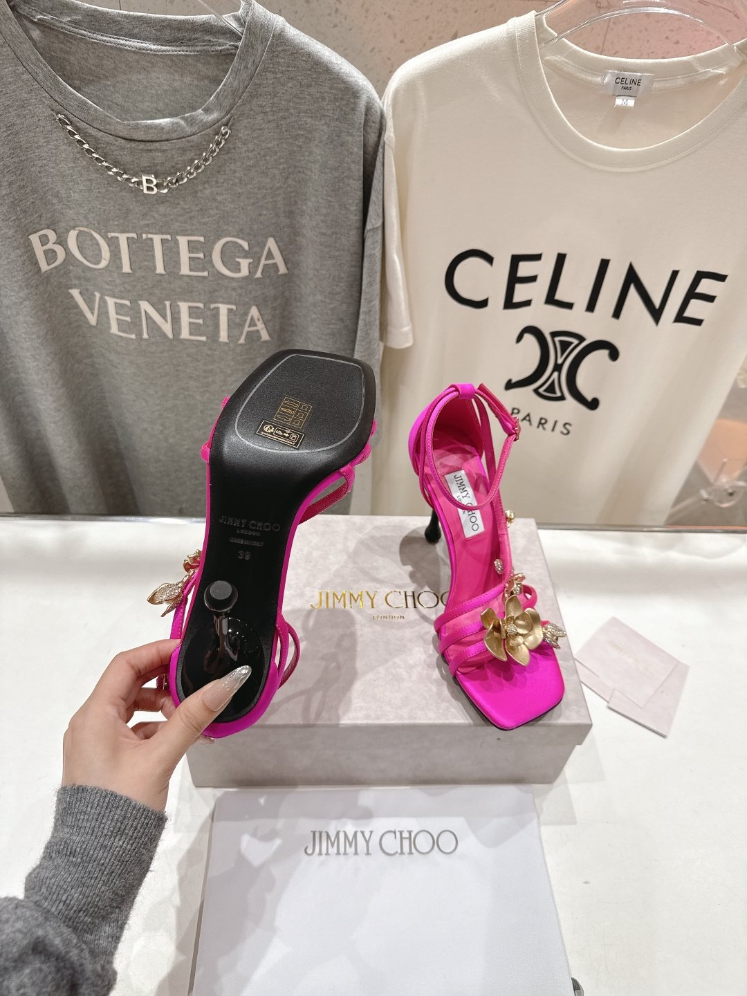 Jimmy Choo Zea Heeled Sandals 95 B6061501 - Image 7