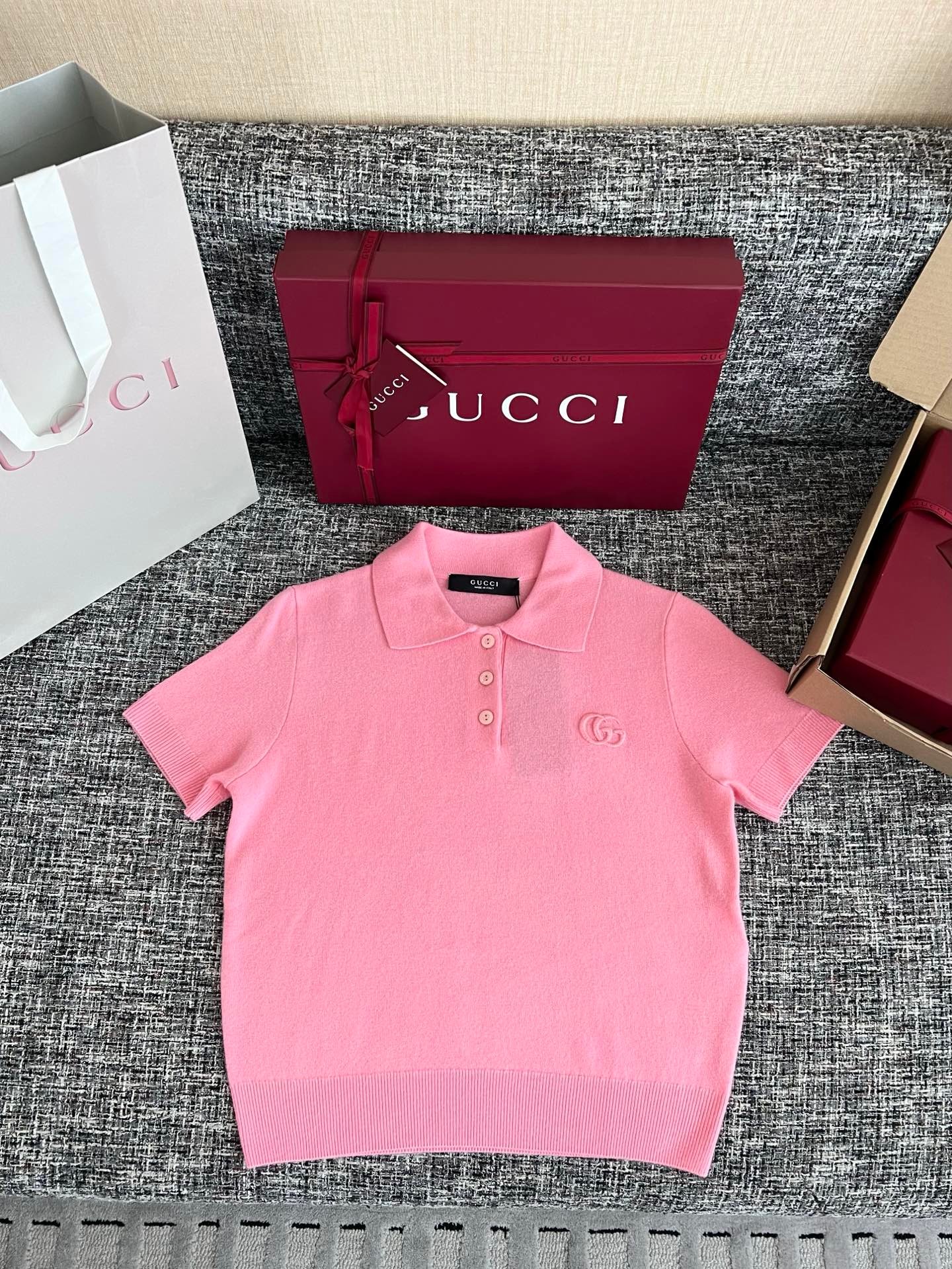 Gucci Double G Wool Polo Shirt W6061603