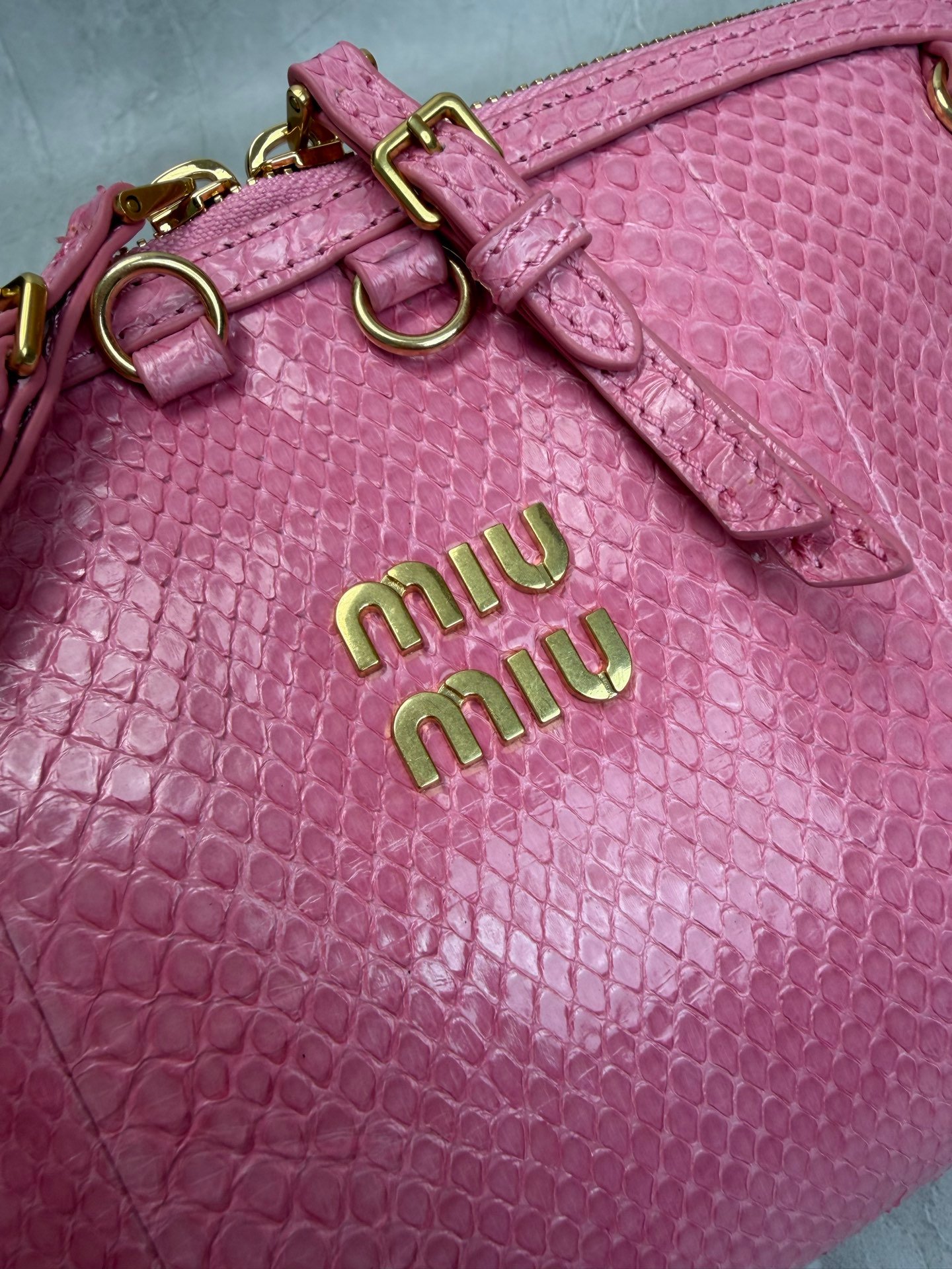 Miu Miu Caprice Snake Skin Handbag B6061603 - Image 6