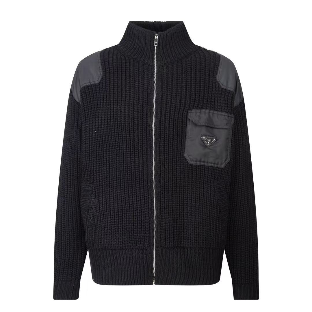 Prada Patchwork Zip-Up Sweater M6060204