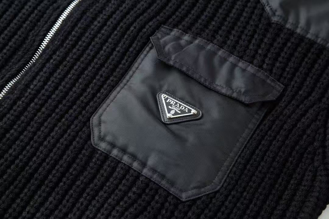 Prada Patchwork Zip-Up Sweater M6060204 - Image 5