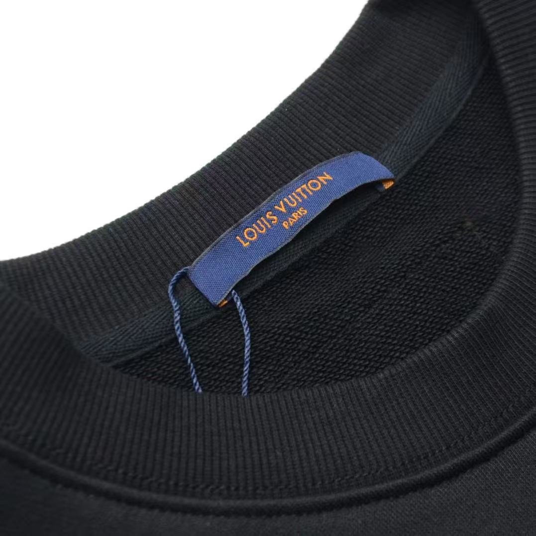 LV new leather-stitched embroidered round-neck hoodie M6060206 - Image 5