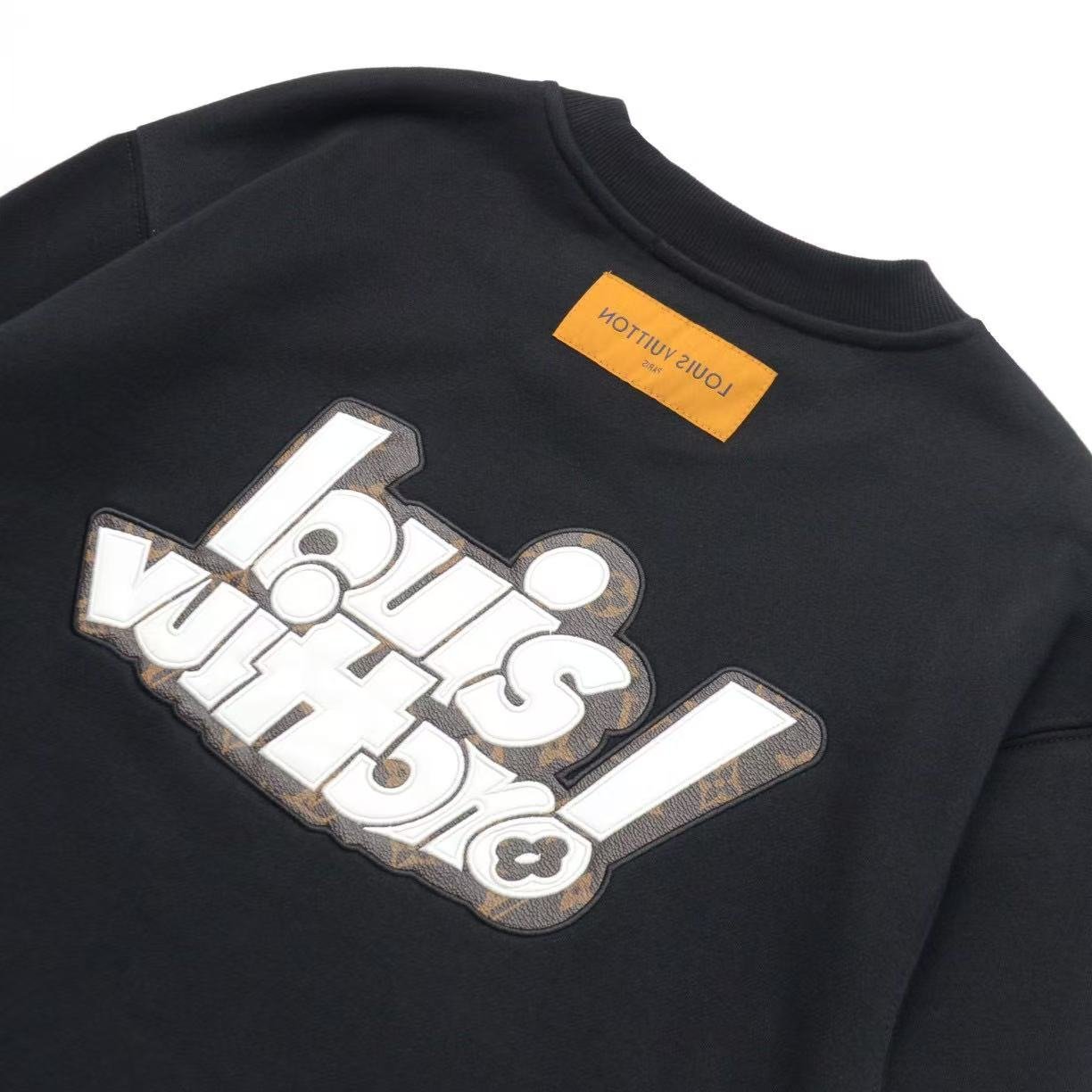 LV new leather-stitched embroidered round-neck hoodie M6060206 - Image 8