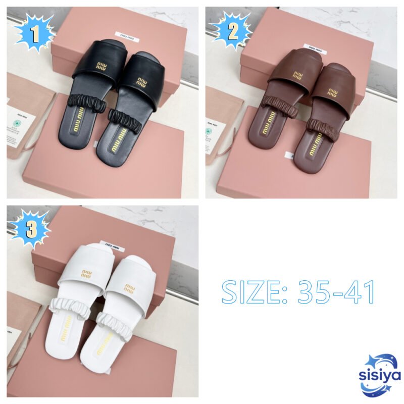 Miu Miu leather slippers B6061601