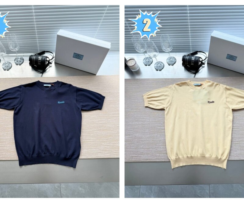 Prada Silk Ribbed Crewneck Short W6060301